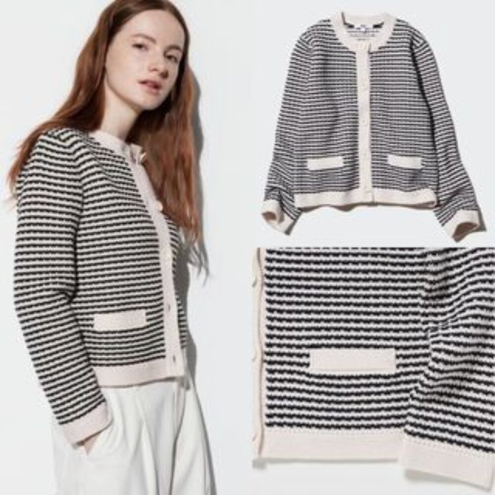 Uniqlo Striped Knitted Jacket (Small)